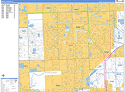 Miami Gardens  Wall Map Basic Style
